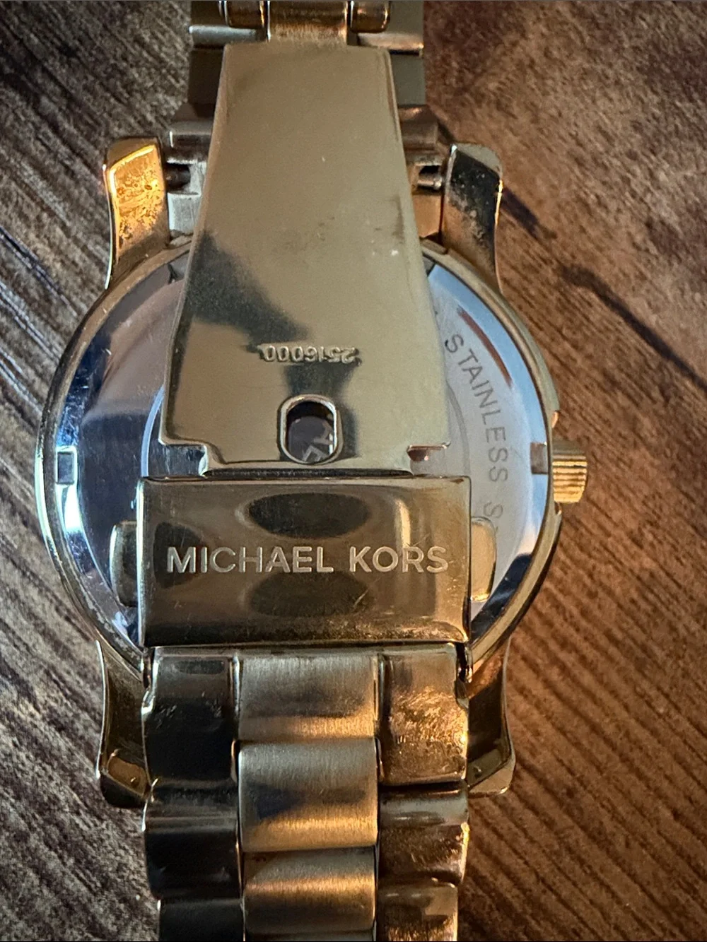 Michael Kors Gold-Tone Watch with Pink Dial